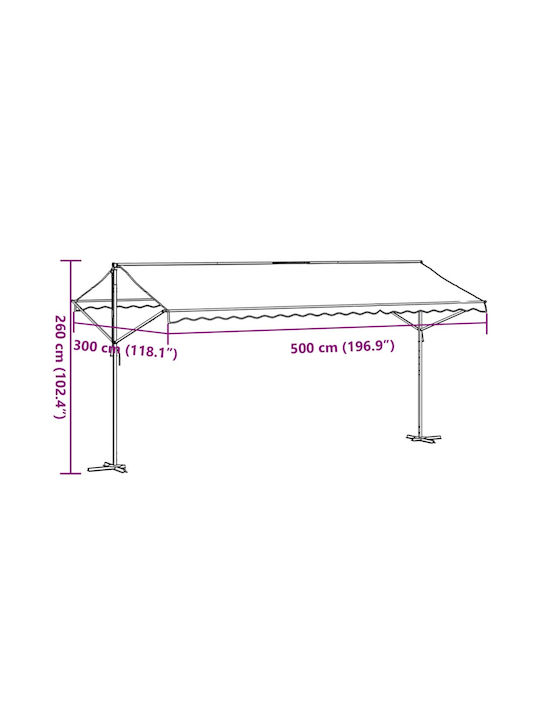 vidaXL Тента Тераса С LED 5x3м