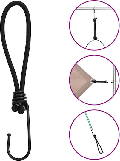 vidaXL Curea 17cm Negru 25buc