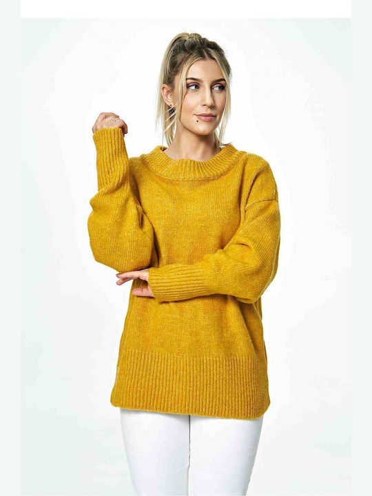 Figl Damen Pullover Gelb