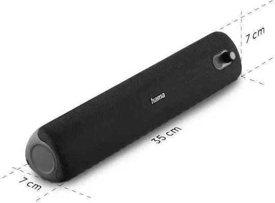 HAMA PipeRoll Ηχείο Bluetooth 20W με Διάρκεια Μπαταρίας έως 24 ώρες Μαύρο