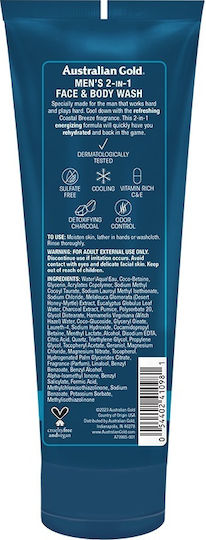 Мъжки Душ Гел За Лице И Тяло 250ml Coastal Breeze Australian Gold