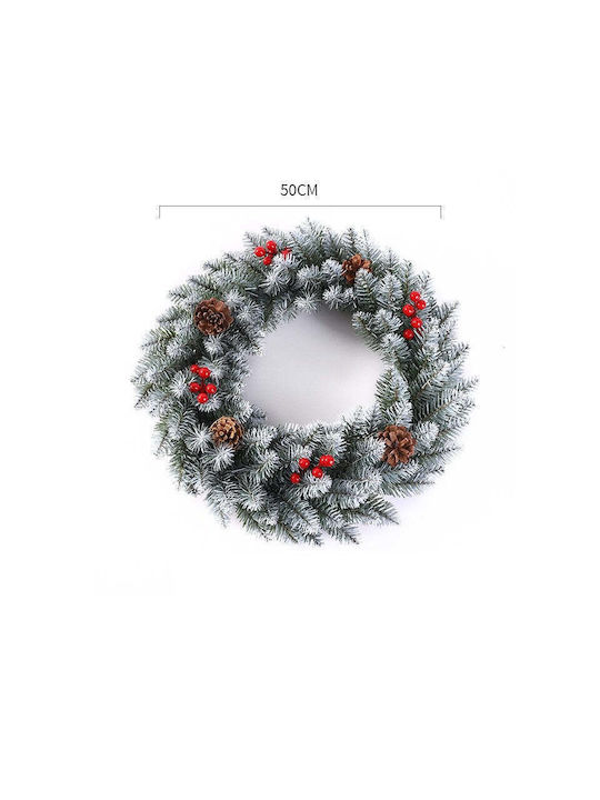 Decorațiune de Crăciun Metalic Braduleț 50cm. Verde
