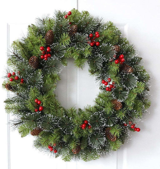 Crăciun Decorativ Coroană de flori cu Diametru 60cm.