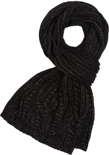 Frauen Set mit Beanie Gestrickt in Schwarz Farbe