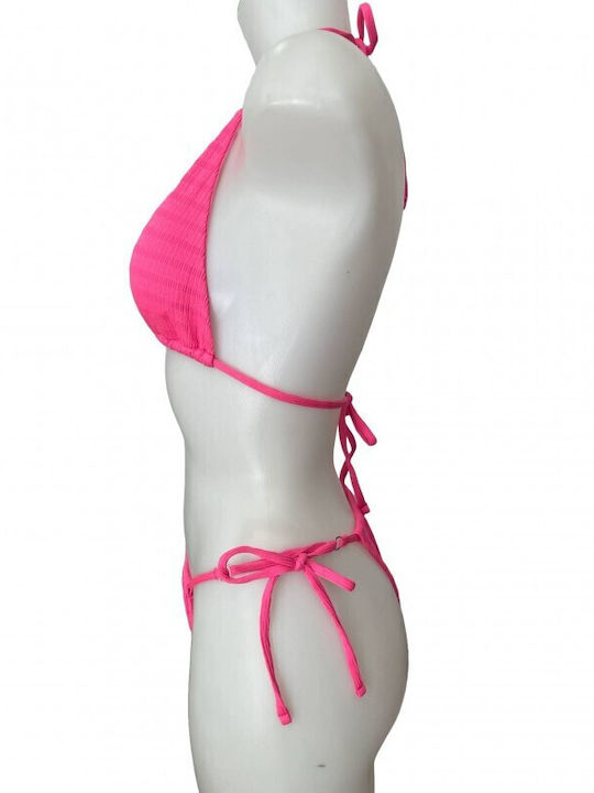 Modern Ocean C9226 Women's Bikini Set Triangle Embossed Design Fuchsia