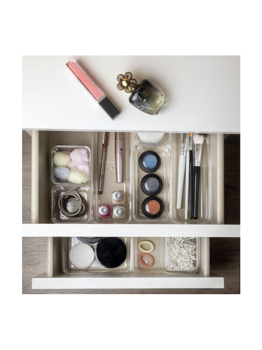 Emuca Drawer Organizer with Drawers & Dividers Transparent 10 Pieces 30.3x30.3x5.4cm
