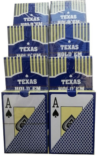 Pokeritems Texas Set Spielkarten 8 Stück für Poker Blau