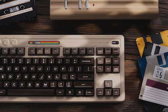 8Bitdo Retro C64 Edition Ασύρματο Gaming Μηχανικό Πληκτρολόγιο Tenkeyless (International English)
