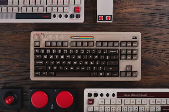 8Bitdo Retro C64 Edition Ασύρματο Gaming Μηχανικό Πληκτρολόγιο Tenkeyless (International English)