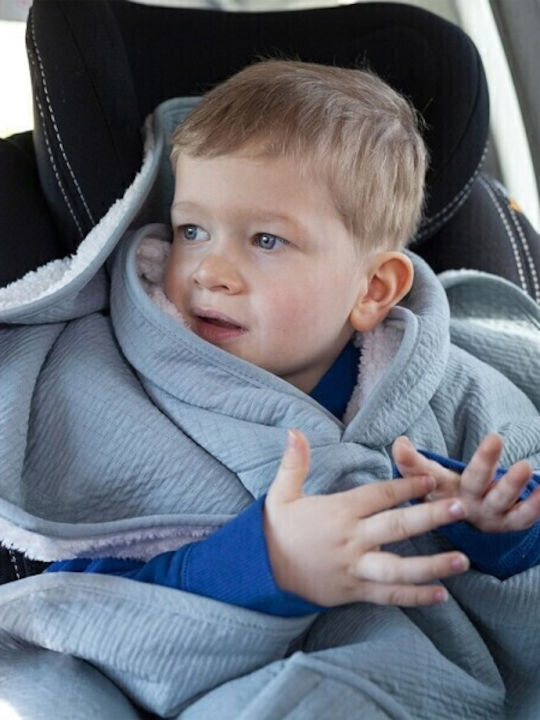 Kids Casual Coat Long Hooded Blue