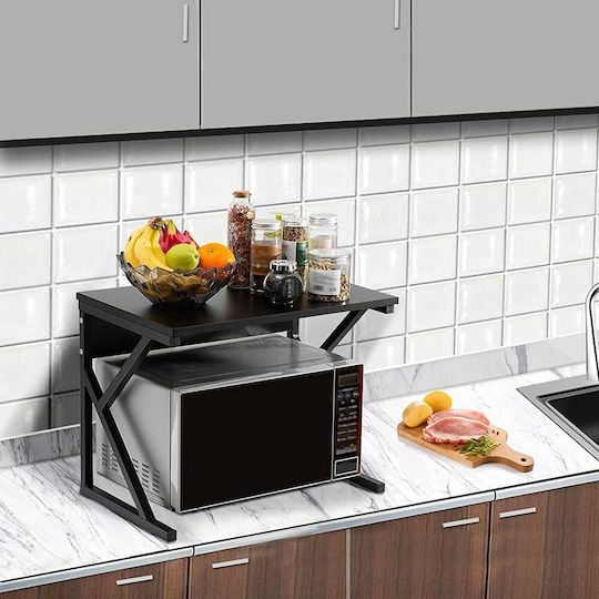 Quasar Suport Pentru Cuptor Cu Microunde Metalic 54x37x34.5cm Negru