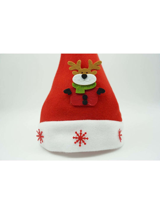 Weihnachts-Kappen Rot mit Muster Rentier