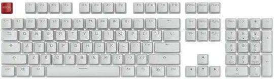 Keycaps Glorious Aura Pbt Doubleshot Mechanische Tastatur 105-Tasten Weiß US-Layout