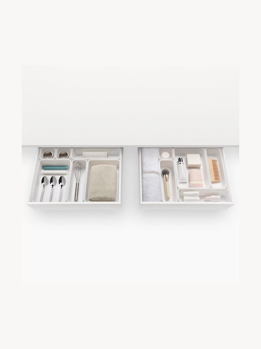 Rayen Plastic Drawer Organizers White 8pcs 6182