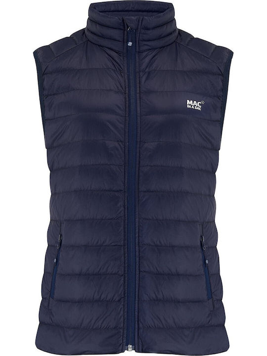 Alpine Women's Short Puffer Jacket Waterproof for Winter Dark Blue