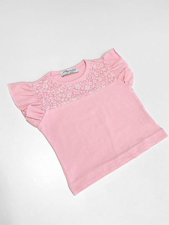 Action Sportswear Kinder Set mit Shorts Sommer 2Stück Pink