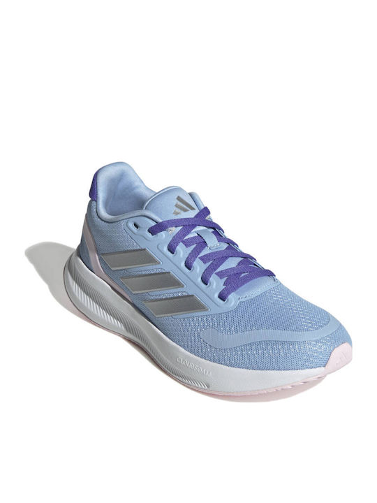 Runfalcon 5 Runfalcon 5 Kids Sports Shoes Running with Laces Glow Blue / Silver Metallic / Clear Pink
