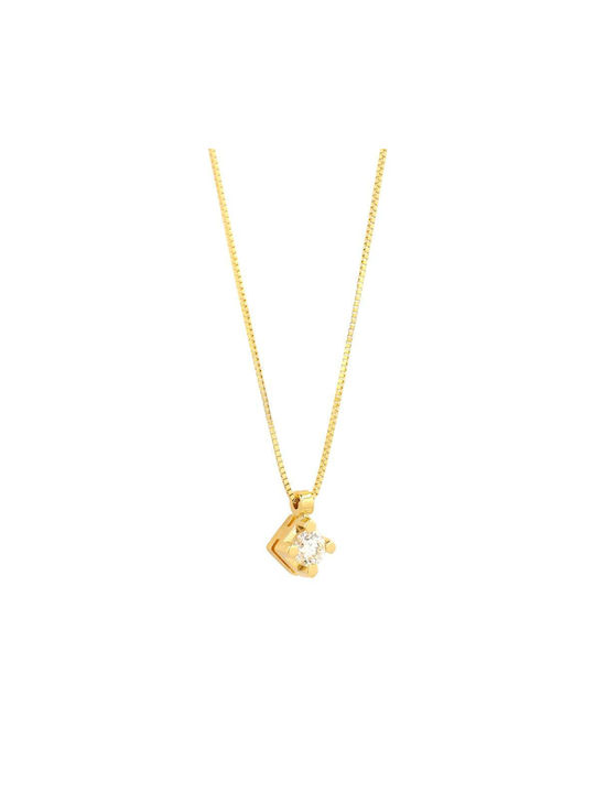 Q-Jewellery Halskette aus Gold 18k mit Diamant