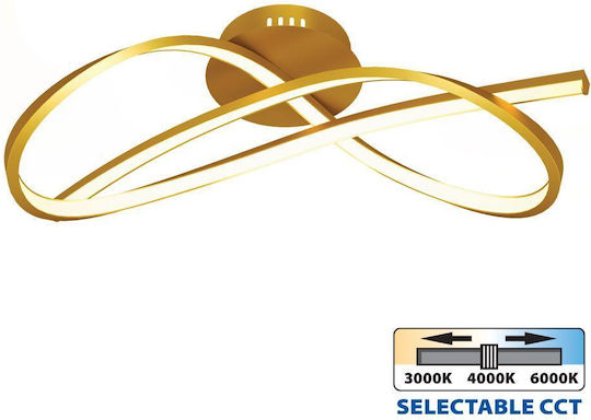 Vivalux Leuchte Deckenleuchte 49cm Gold mit Integrierter LED