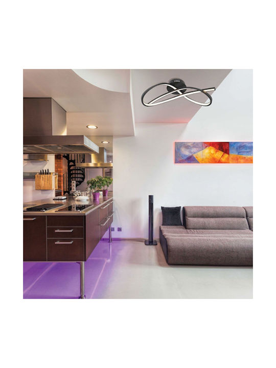 Vivalux Light fixture Ceiling Mount Light 49cm Black with Integrated LED