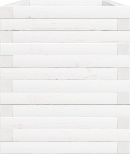 vidaXL Blumenkasten Hölzernes White 70x40x46cm.
