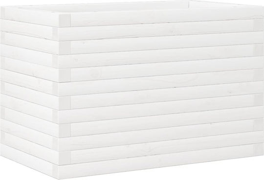 vidaXL Blumenkasten Hölzernes White 70x40x46cm.