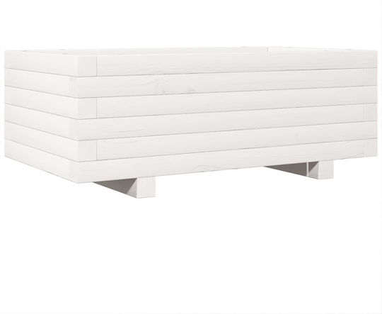 vidaXL Ζαρντινιέρα Ξύλινη Λευκή 70x40x26.5εκ.
