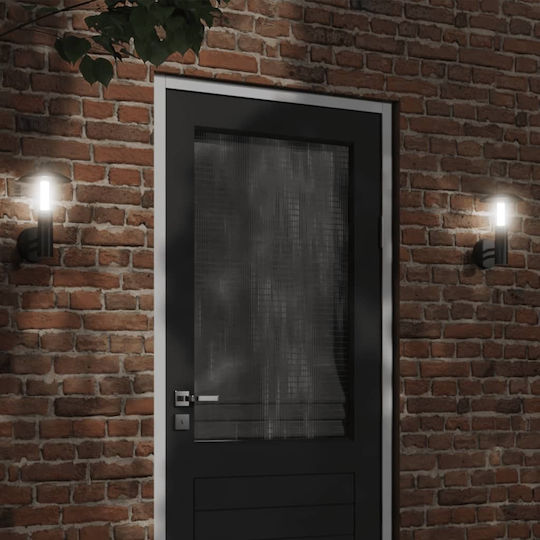 vidaXL Lumină de exterior montată pe perete E27 IP44 17.5x17.5x28εκ.