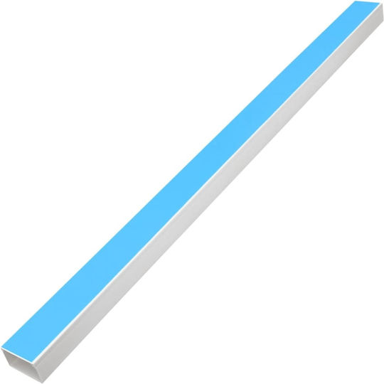 vidaXL Cable Channel with Sticker Floor made of Plastic White 1m
