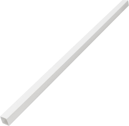 vidaXL Cable Channel with Sticker Floor made of Plastic White 1m