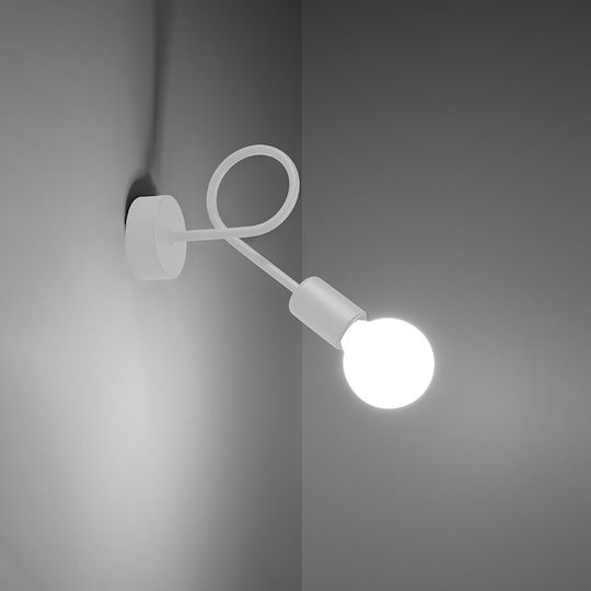 Sollux Modern Lamp Wall with Socket E27 White 20cm
