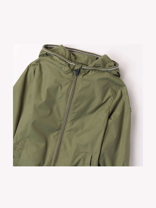 Kids' Casual Jacket Windproof with Hood Green