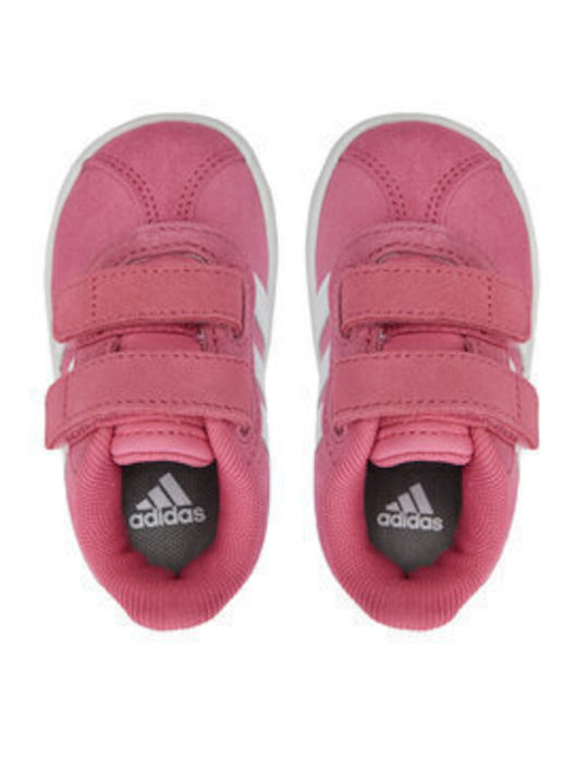 VL Court 3.0 Cf Kids Sneakers with Hoop & Loop Closure Pink