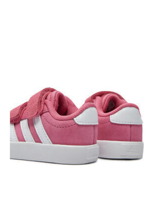 VL Court 3.0 Cf Kids Sneakers with Hoop & Loop Closure Pink
