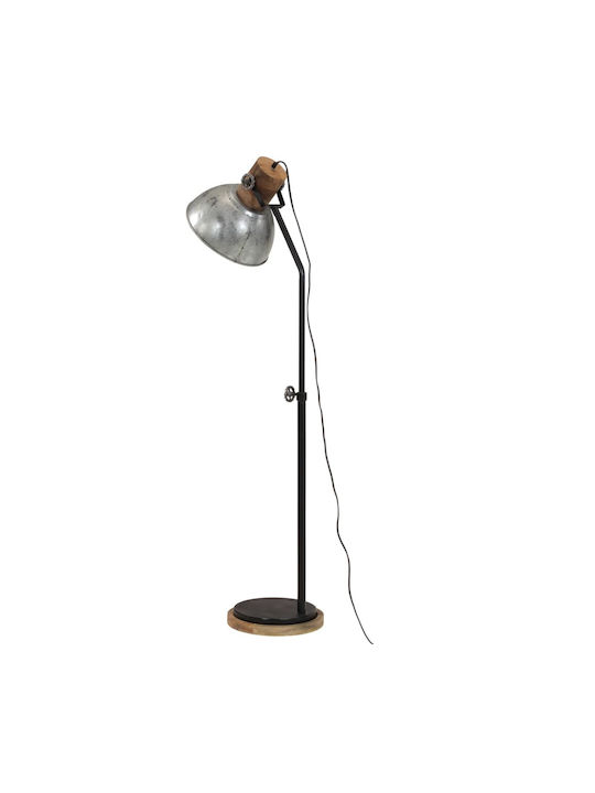 vidaXL Vintage Floor Lamp H100xW30cm. with Socket for Bulb E27 Silver