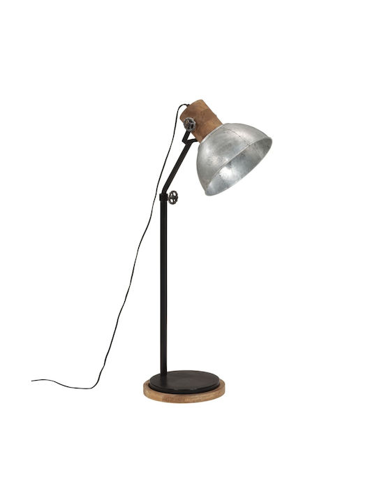 vidaXL Vintage Floor Lamp H100xW30cm. with Socket for Bulb E27 Silver