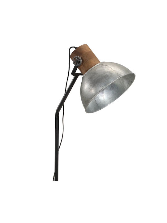 vidaXL Vintage Floor Lamp H100xW30cm. with Socket for Bulb E27 Silver