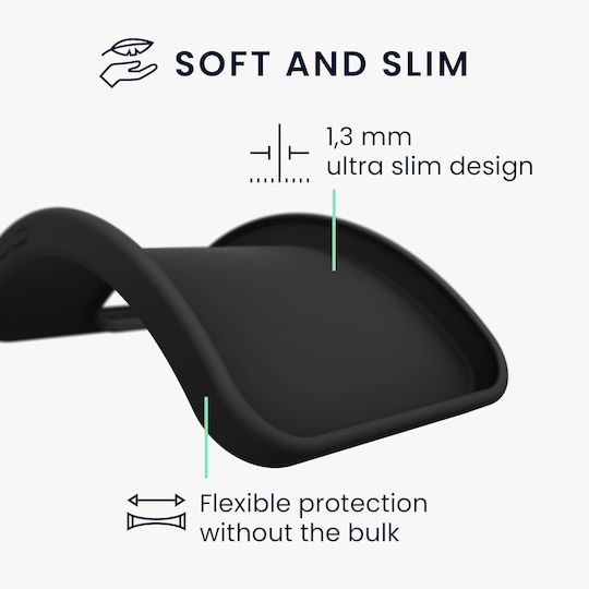 KWmobile Umschlag Rückseite Silikon 1.3mm Schwarz (Ehre 90 Lite)