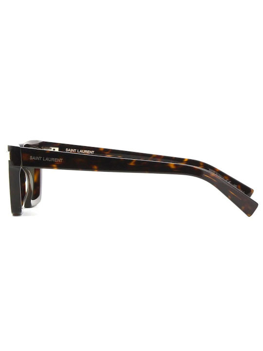 Ysl Calista Women's Sunglasses with Brown Tartaruga Plastic Frame and Green Lens SL 633 002