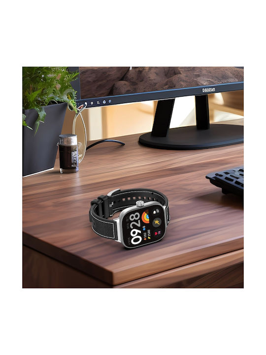 Каишка Текстил Сив (Xiaomi Mi Band 8 Pro / Redmi Watch 4 / Xiaomi Smart Band 9 Pro)