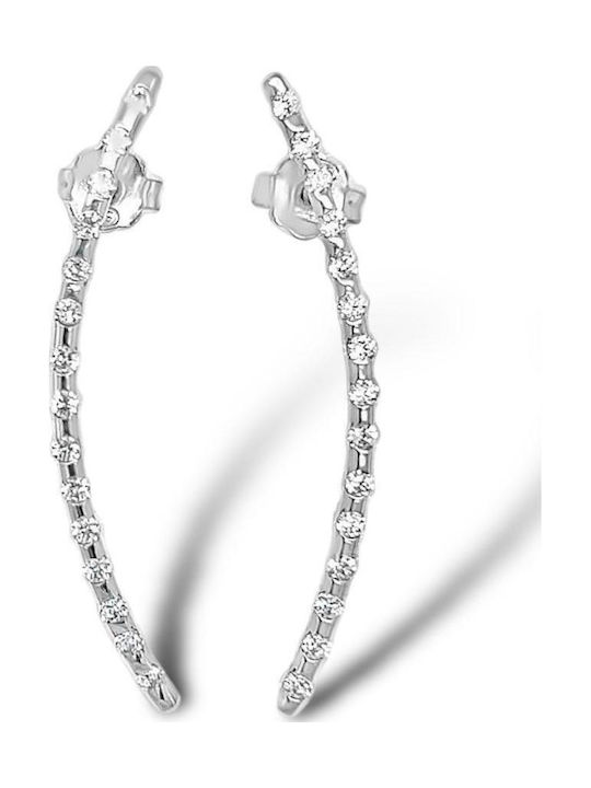 Xryseio Обици от White Gold с Камъни