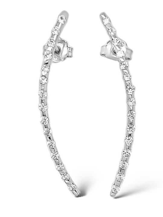 Xryseio Обици от White Gold с Камъни