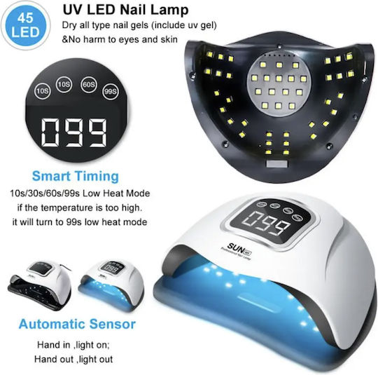 SUNUV Lampă pentru Uscare a Unghiilor UV / LED 168W Alb