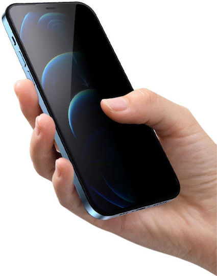 Full Glue Privacy Full Face Tempered Glass Μαύρο (Huawei Nova 8i)