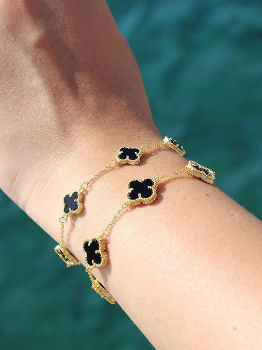 Amor Amor Armband mit Design mit Steinen aus Silber Vergoldet