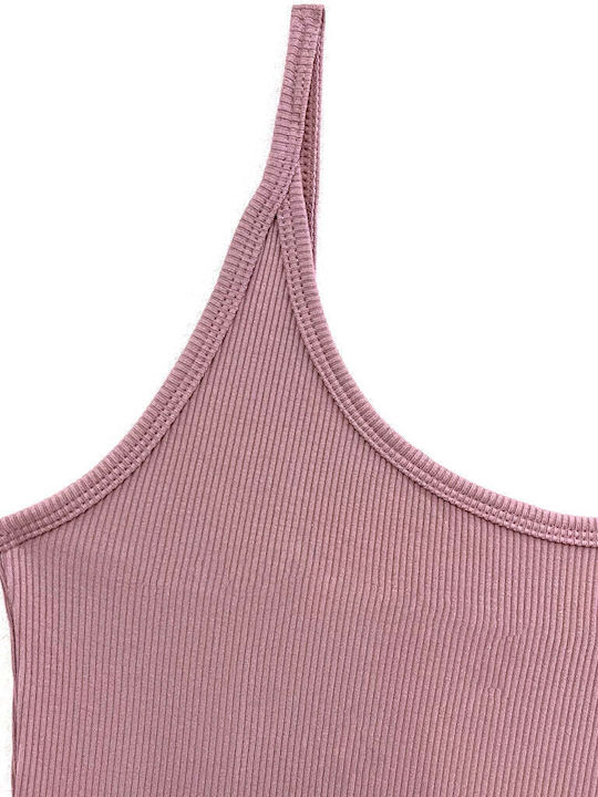 Ustyle Women's Blouse with Straps Pink