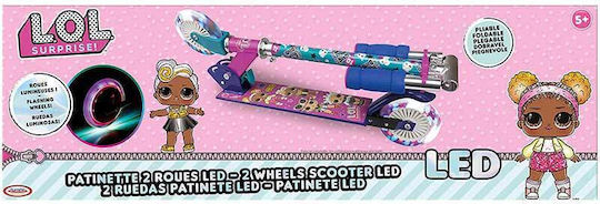 D'Arpeje Kinderroller L.O.L Light-up Wheels 2-Rad Lila