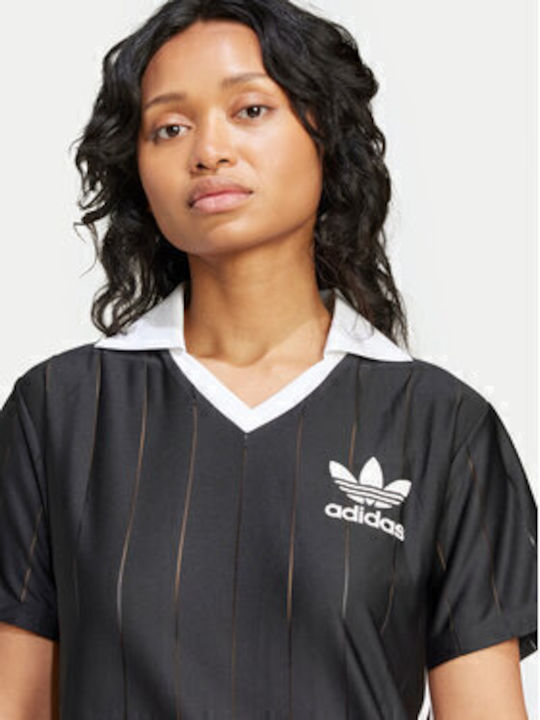 Adicolor 3-Stripes Summer Mini Athletic Dress Short Sleeve Black