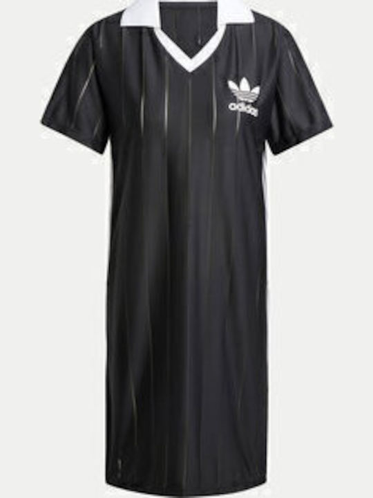 Adicolor 3-Stripes Summer Mini Athletic Dress Short Sleeve Black