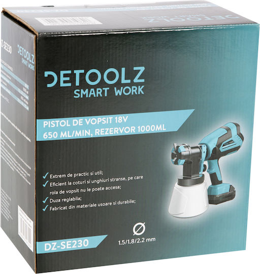 Detoolz Elektrische Farbspritzpistole mit Behälter 1Es